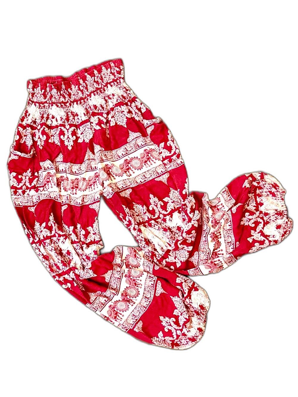 Elephant Print Bohemian Festival Thai Pants Sz S/M